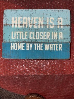 Kohl's Coastal Blue Rustic Wall Sign - White Lettering